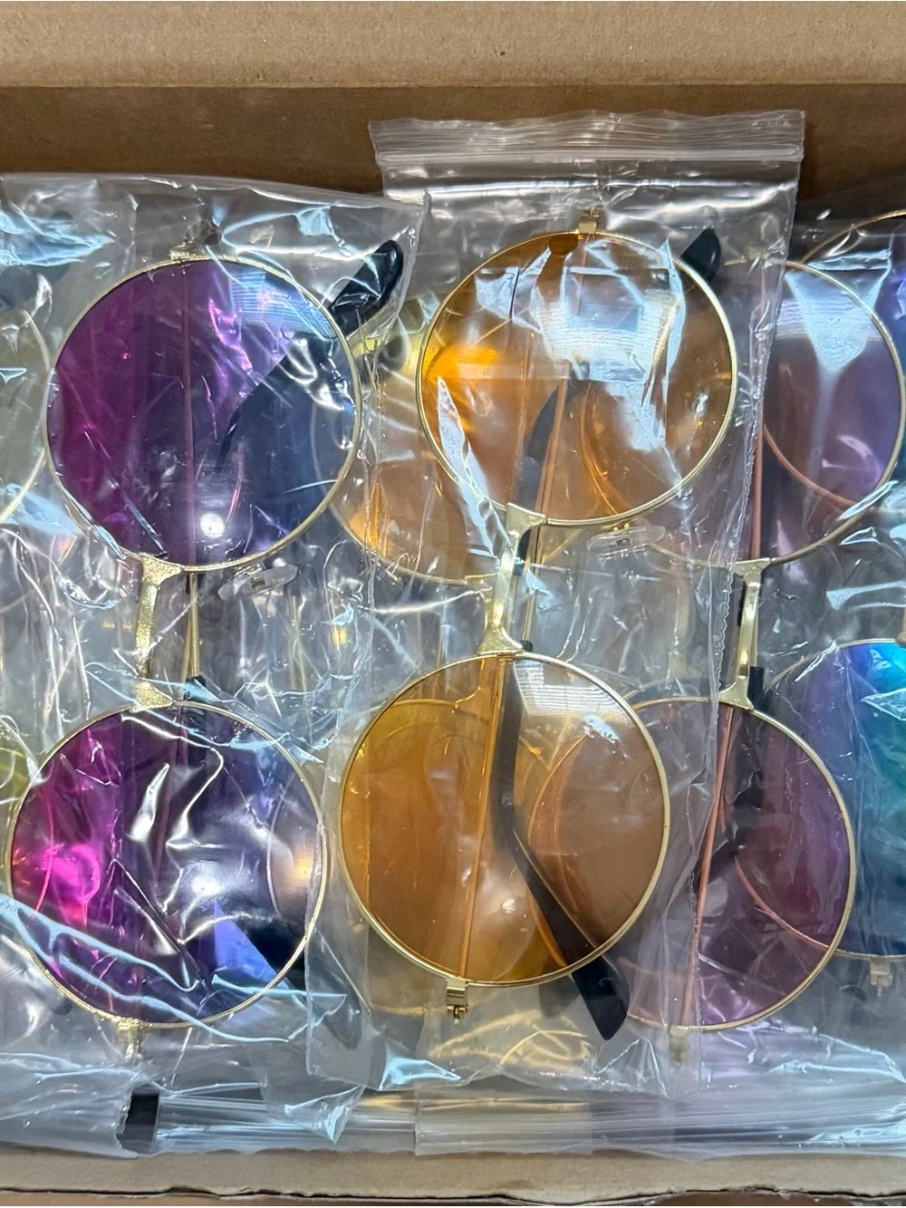 36 Piece Set Hippie 70’s Round Classic Disco Sunglasses in Every Color